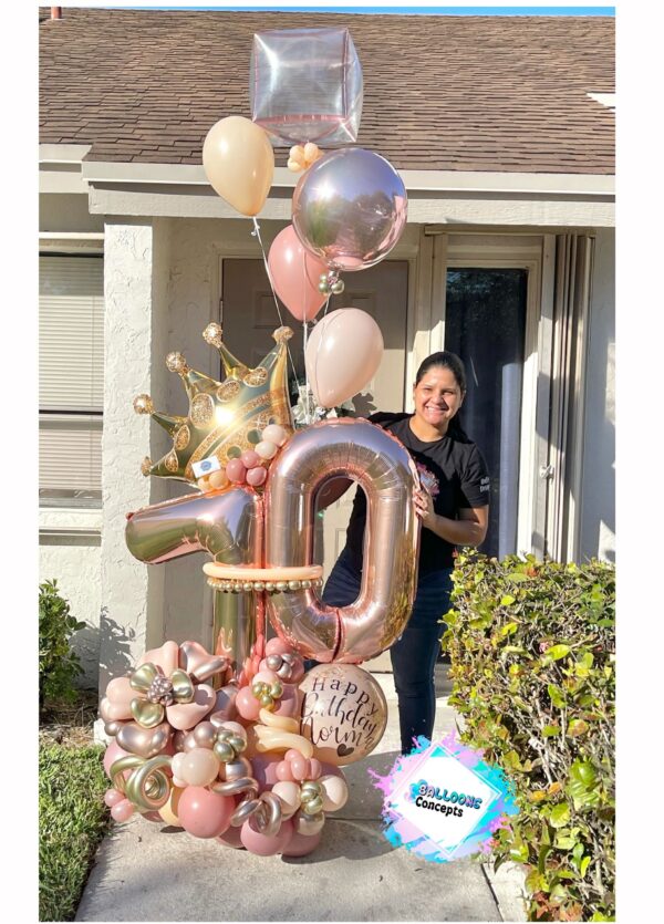 Crown Birthday Balloon Bouquet