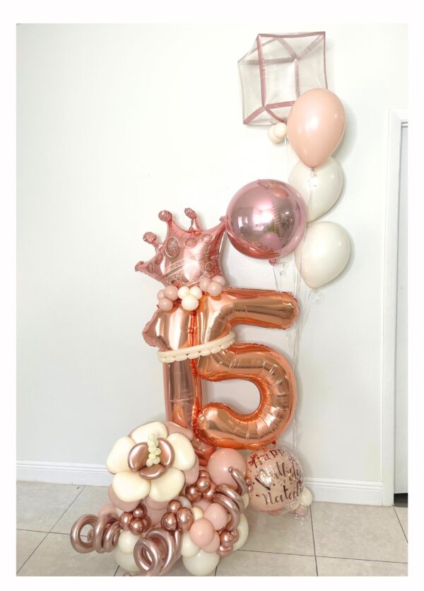 Crown Birthday Balloon Bouquet - Image 3