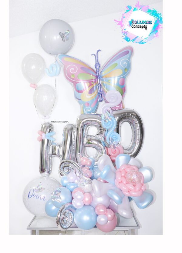 Butterfly Birthday Balloon Bouquet