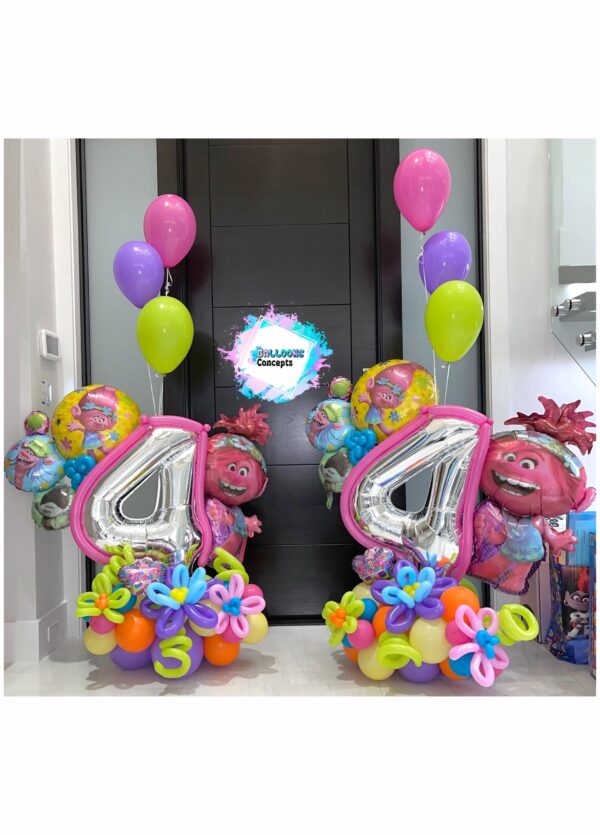 Trolls Kid's Birthday Balloon Bouquet