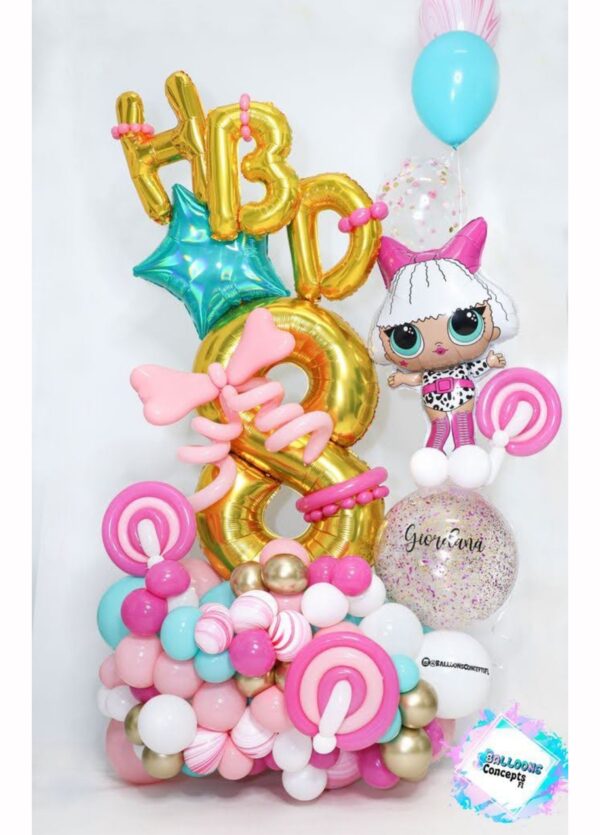 LOL Dolls Kid's Birthday Balloon Bouquet