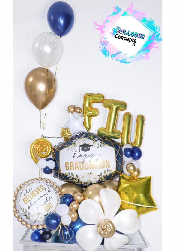 School Initials Graduation Balloon Bouquet