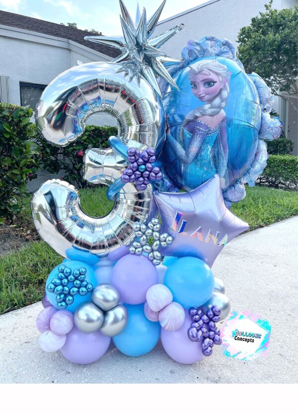 Frozen Kid's Birthday Balloon Bouquet