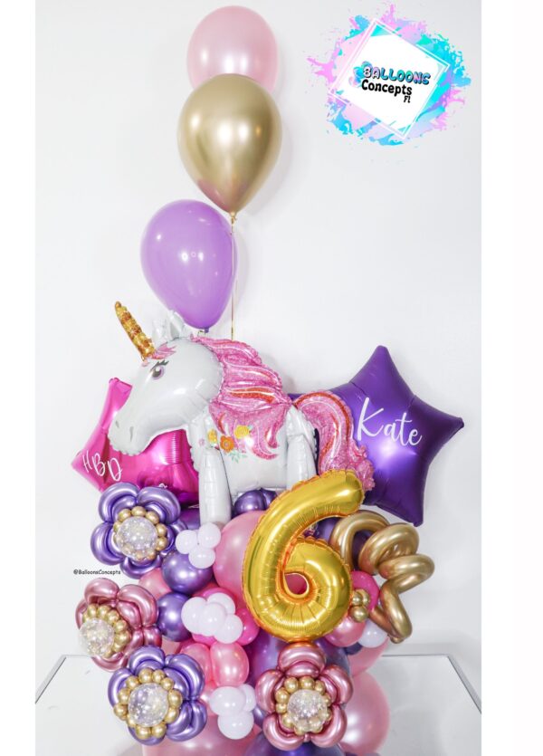 Unicorn Kid's Birthday Balloon Bouquet