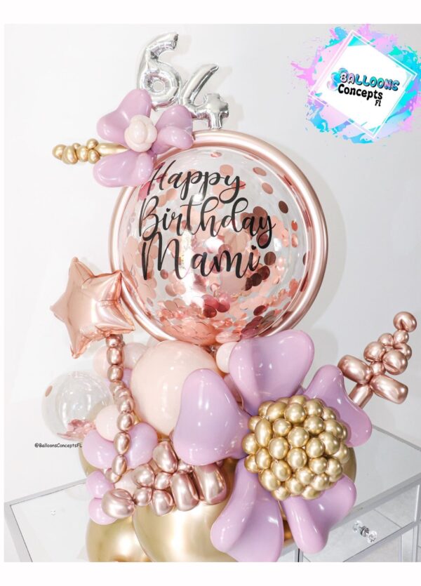 Bubble Personalized Birthday Balloon Bouquet