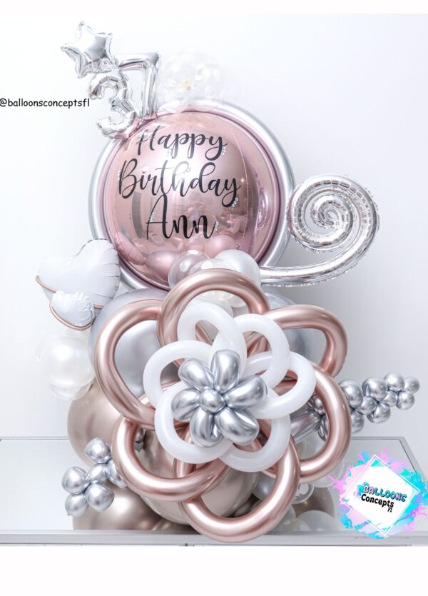 Bubble Personalized Birthday Balloon Bouquet - Image 2