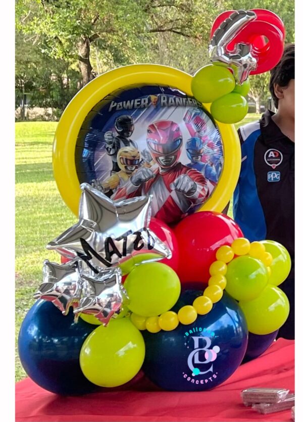 Power Ranger Kid's Birthday Balloon Bouquet