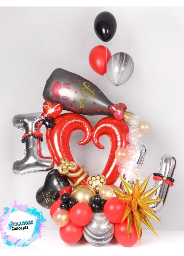 I HEART U Balloon Bouquet