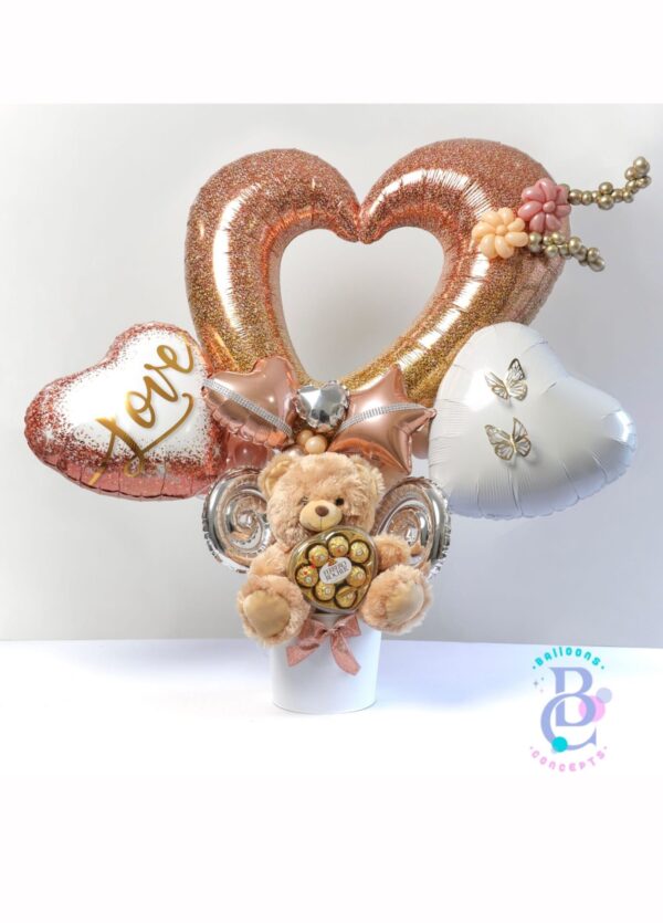 Bear Hugs & Chocolate Dreams Balloon Bouquet