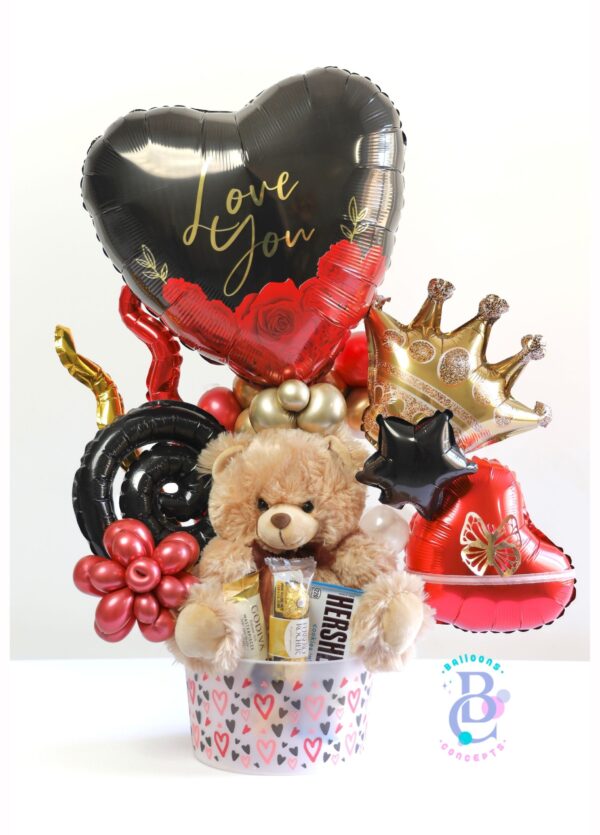 Beary Sweet Valentine Balloon Bouquet