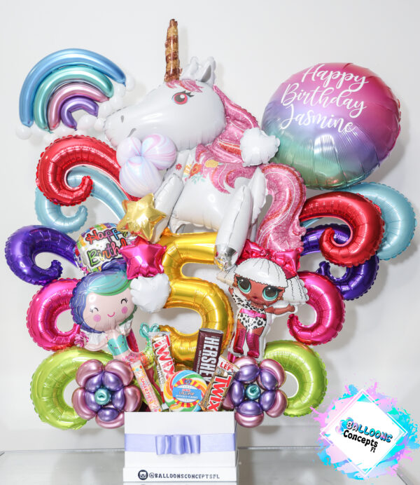 Unicorn Balloon Gift Box