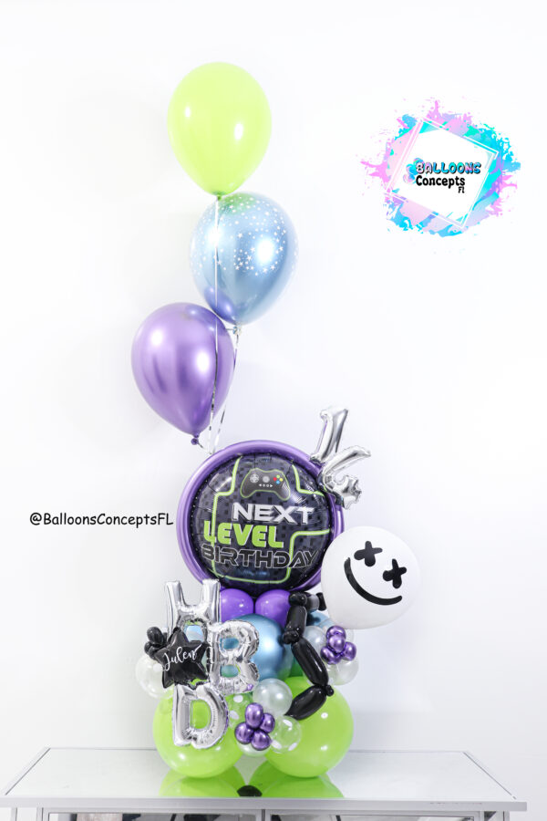 Level Up Gaming Basic Birthday Balloon Bouquet